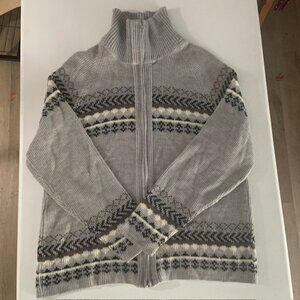 Vintage London Fog 100% Virgin Acrylic Grandpa Nordic Full Zip Sweater 2X